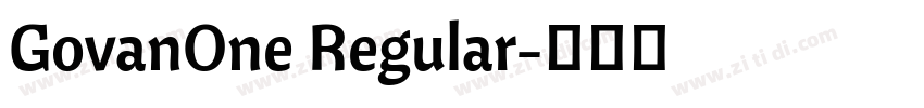 GovanOne Regular字体转换
